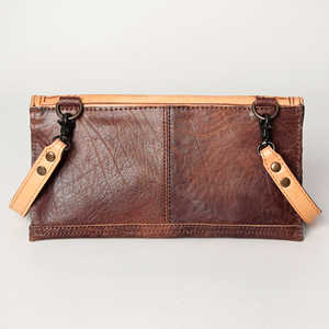 Sac à bandoulière en cuir véritable fait main avec pompon Vintage Floral usiné sculpté sac à main à bandoulière élégant sac à main occidental pour femme - Product Image 3