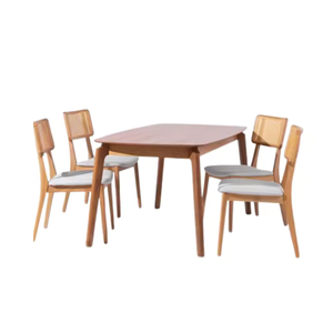 Offre spéciale Ensemble de salle à manger pour restaurant en bois massif Ensemble de table à manger au design simple Ensemble de produits costumiers Prix de gros - Product Image 1