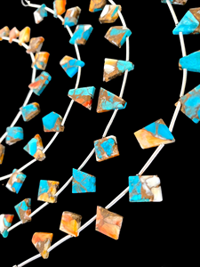 Natural <b>Turquoise</b> Faceted Briolette <b>Beads</b> Nuggets Shape Loose Gemstone Face Drill Stone <b>Beads</b> At Wholesale Price - Product Image 2