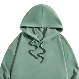Sweat à capuche surdimensionné vert menthe avec poche kangourou, coton doux, streetwear décontracté, vêtements de tous les jours pour hommes, sweat à capuche chaud pour l'hiver - Product Image 3