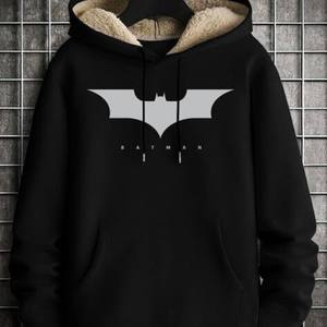 เสื้อฮู้ดดี้ผู้ชาย ผ้าฝ้ายเนื้อหนา ทรงโอเวอร์ไซส์ สไตล์สตรีทแวร์ ทรงหลวม ไหล่ตก เสื้อฮู้ดดี้เปล่าสำหรับผู้ชาย - Product Image 3