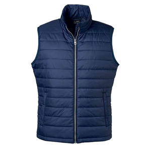 Conception de logo personnalisé 100% Polyester léger sans manches gilet bouffant de haute qualité hommes veste d'hiver Outwear Gilets OEM - Product Image 4