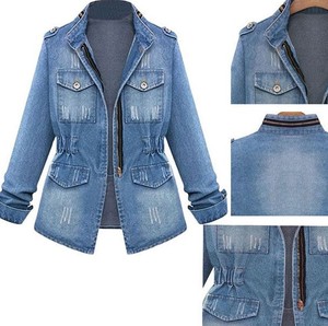 Veste en jean de style vintage pour femmes, design décontracté et élégant avec propre logo, haute qualité, durable, prix raisonnable. - Product Image 6