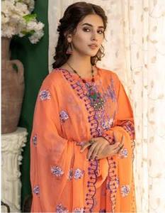 Vestido con cuello bordado, talla personalizada, nuevo, elegante, indio, paquistaní, listo para usar - Product Image 6