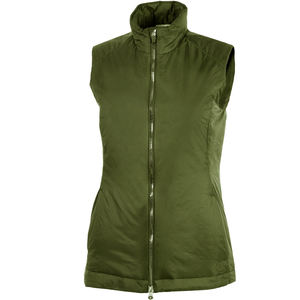 Gilet matelassé personnalisé sans manches pour femmes, vêtements d'extérieur courts d'hiver, col montant léger et chaud avec poches - Product Image 5