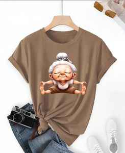 T-shirt élégant pour femmes, appliques, perles, confortable, tendance, écologique, hauts d'été en denim, batik, velours côtelé, 100% - Product Image 6