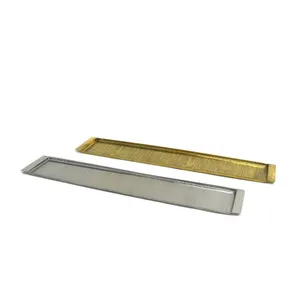 Plateau de service de table au design moderne Plateau de service décoratif en forme de rectangle avec poignées - Product Image 5