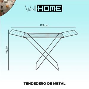 WELL HOME Séchoir à linge gris 175x115 cm, solution de séchage pratique et élégante pour la maison - Product Image 2