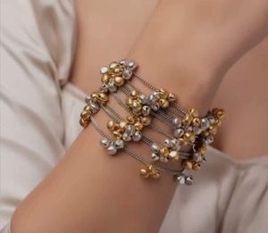 Beau Bracelet en laiton Ghungroo oxydé bijoux en argent pour dames filles pour cadeaux de fête d'anniversaire de fiançailles de mariage - Product Image 1