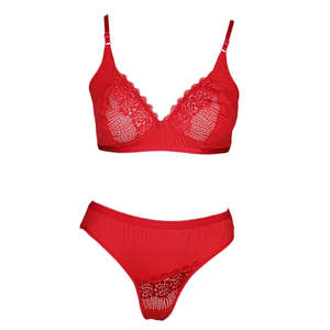 Ensemble soutien-gorge et culotte pour femme - Rouge - Product Image 1