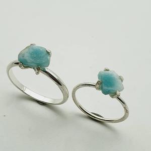 Silver Plated Christian Minimalist Zircon <b>Ring</b> with Natural Rough Cut Gemstone Fashionable <b>Crystal</b> Jewelry for Unisex Gift - Product Image 5