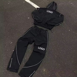 Ensemble de costume coupe-vent en nylon personnalisé Survêtement coupe-vent pour hommes femmes Veste et short imperméable - Product Image 2