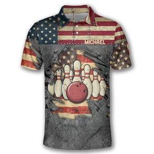 เสื้อทีมโบว์ลิ่งชายสร้างขึ้นด้วยผ้ากีฬาระบายอากาศได้ดีตัวเลือกการปรับแต่งชื่อและหมายเลขส่วนบุคคล - Product Image 5