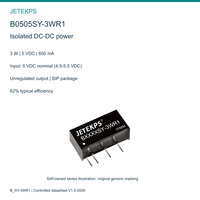 Module d'alimentation isolé 5 V B0505SY-3WR1, sortie unique 600 mA, convertisseur DC-DC SIP non régulé 3 W