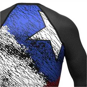 Printed MMA Rash Guard Sublimation Anti-UV Quick Dry UPF50+ Full Sleeve for Men BJJ OEM - Product Image 3