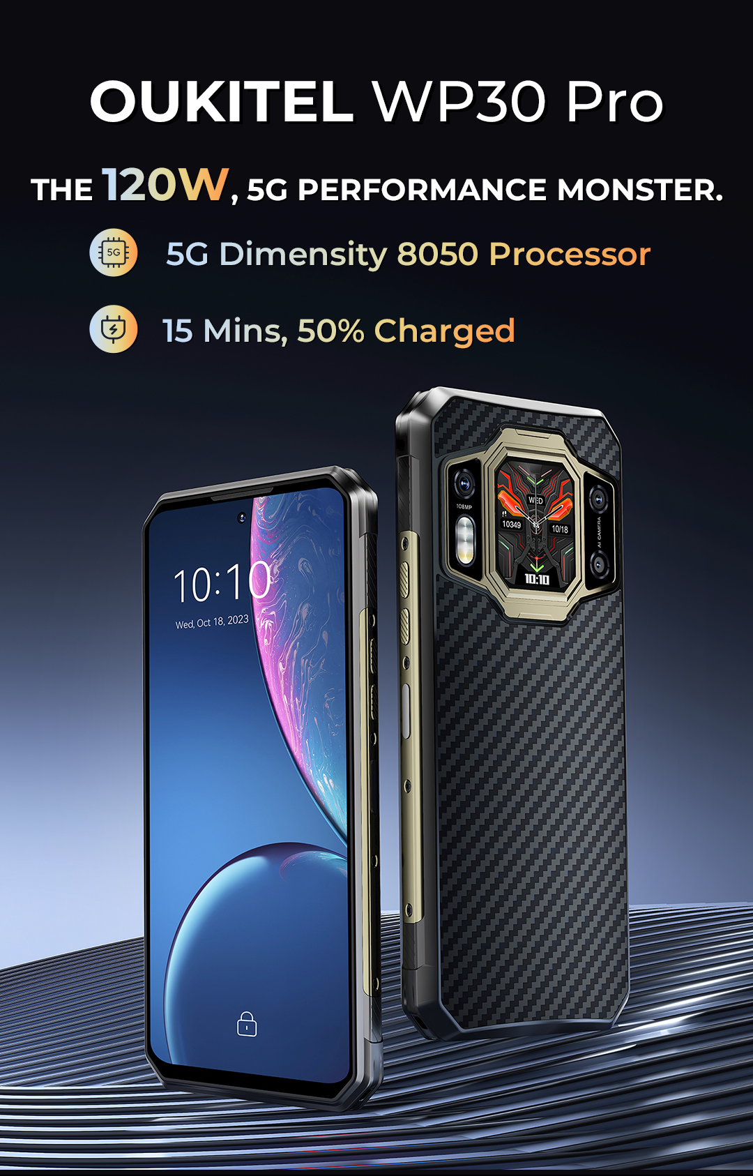 Oukitel WP30 Pro - 120hz Gaming Phone with 11000mah Battery