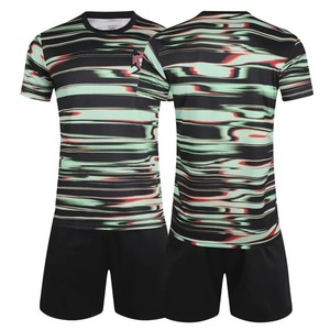 ชุดฟุตบอลฝึกซ้อมผู้ชายของโปรตุเกส ชุดฟุตบอลแห้งเร็ว ชุดกีฬาฤดูร้อน แขนสั้น ไซส์ใหญ่ รุ่นใหม่ ผลิตในจีน - Product Image 1