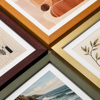 Bingkai Foto Kayu Oak 5x7" 8x10" A4 Langsung dari Pabrik Bingkai Foto Kayu Hitam Alami Modern Bingkai Kaca Set Bingkai Meja Seni Akrilik