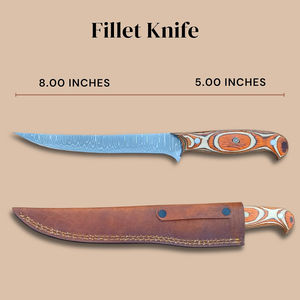 Cuchillo para Filetear de Acero Inoxidable Duradero con Mango de Madera para Cocinas Comerciales, Fábricas de Mariscos, Cuchillo para Filetear Pescado de Alta Calidad - Product Image 3