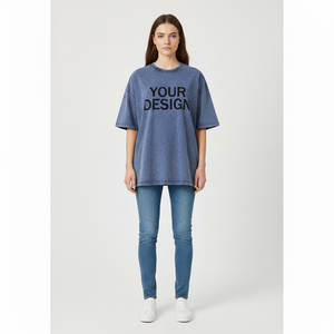 Vêtements de rue personnalisés T-shirts décontractés pour femmes Hauts d'hiver en molleton de coton de qualité supérieure T-shirts en gros T-shirts pour femmes - Product Image 1