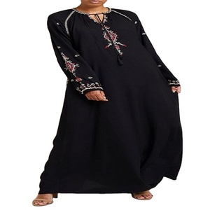 Abaya de manga larga para fiestas, suministro exclusivo de cuentas clásicas y decoración de cristal, caftán de Farasha de boda de lujo - Product Image 1