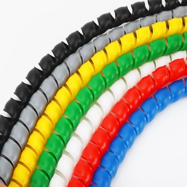 Hydraulic Hose Protection Spiral Wrap Heavy Duty Waterproof PE Cable & Hose Protector 8mm Inside Diameter (MLXG)