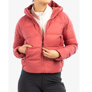 Chaqueta acolchada ligera de estilo de invierno para mujer, transpirable e impermeable, de piel de oveja, abrigo de burbujas teñido liso - Product Image 3