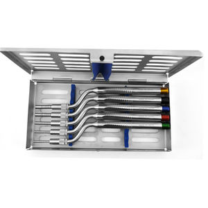 Juego de 5 uds. De implantes dentales curvos cóncavos, osteótomos de elevación sinusal, instrumentos quirúrgicos dentales manuales de acero inoxidable, agarre ergonómico - Product Image 5