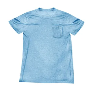 T-shirt uni en coton 100% 220 g/m² pour homme, logo OEM personnalisé, impression personnalisée, respirant, séchage rapide, vente en gros, t-shirt vierge - Product Image 4