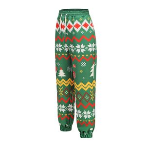 Exclusif femmes pantalons de survêtement de noël tendance chaude cordon de serrage pantalons de survêtement de noël 100 polyester doux au toucher vacances luxe - Product Image 2