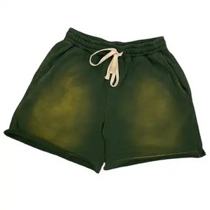 Ensemble deux pièces sportif d'été pour homme, taille mi-haute, avec logo personnalisé, short de bain délavé à l'acide, 100 % polyester, séchage rapide, motif uni - Product Image 5