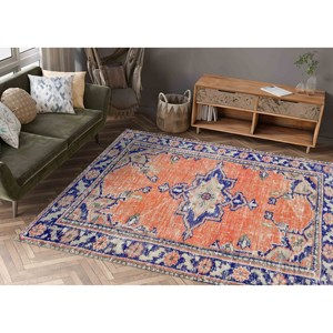 Tapis imprimé à motifs ethniques : design turc de luxe pour salon, tapis doux non tissé - Product Image 2