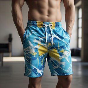 Pantalones cortos de sudor por sublimación con cordón alto para hombre, ropa deportiva, pantalones cortos estampados para hombre, pantalones cortos de sublimación para entrenamiento de invierno para hombre - Product Image 6