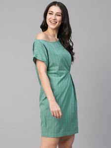 Vestido de longitud media de algodón estampado a mano indio nueva moda Casual verano desgaste cintura Natural ecológico Día de San Valentín - Product Image 2