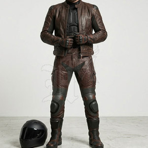 Wholesale <b>Plus</b> <b>Size</b> <b>Leather</b> Riding Apparel Men High Quality Durable Breathable Full Sleeve Customizable All Seasons Motorbike - Product Image 4