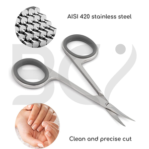 Tijeras para Cutículas de Acero Inoxidable para Manicura y Pedicura, Tijeras para Uñas con Punta Afilada para Eliminar Cutículas, Uñas Encarnadas y Piel Muerta - Product Image 4