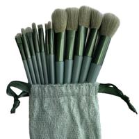 Ensemble de 13 pinceaux de maquillage professionnels en poils synthétiques doux et non pelucheux, à manche en plastique, pour blush, OEM/ODM, offre spéciale