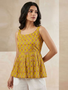 Blusas Cortas Elegantes de Algodón Estampadas para Oficina, Moda Juvenil, Estilo Hip - Product Image 2