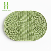 Best-seller Napperons festonnés en bambou tissés à la main et assiettes de présentation bohème écologiques pour décoration de table de mariage Vietnam