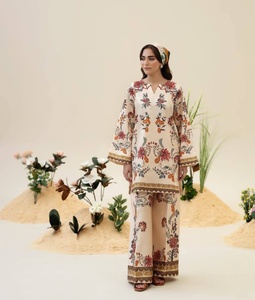 Marque pakistanaise 2025 collection femmes robe en tissu imprimé Lénine/Grip de haute qualité pour femmes vêtements de style islamique pour dames - Product Image 6