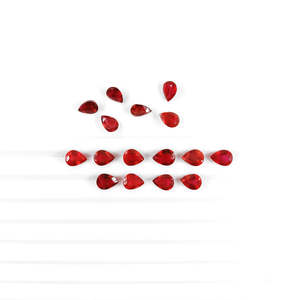Natural Bangkok Ruby <b>Beads</b> Calibrated Pears 5x7mm 6x8mm Faceted Loose Gemstone Fine for DIY Jewelry Making Heat Treated <b>Red</b> - Product Image 3