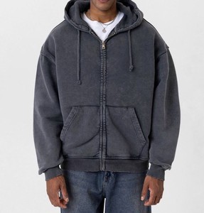 Sudadera con Capucha Vintage para Hombre, Personalizada, Lavado Ácido, 100% Algodón, Felpa Francesa, Corte Regular, Forrada, Transpirable, Secado Rápido, Impresión Serigráfica - Product Image 1