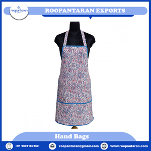 Top Quality <b>Aprons</b> <b>Kitchen</b> Indian Block-Printed 100% Breathable 20 Sheeting Cotton 83 Cms <b>Kitchen</b> <b>Apron</b> For Sale At Lowest Price - Product Image 6