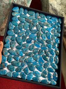 อะพาไทต์ธรรมชาติสวยงาม ล็อตอะพาไทต์ ล็อตอะพาไทต์ทรงหลังเบี้ย อะพาไทต์พลอยหลวมสำหรับทำเครื่องประดับ - Product Image 4