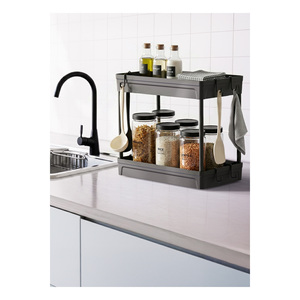 Étagère de rangement à quatre niveaux pour évier, organisateur en plastique pour la cuisine et la salle de bain, pour les produits de nettoyage, empilable, design minimaliste et écologique - Product Image 6