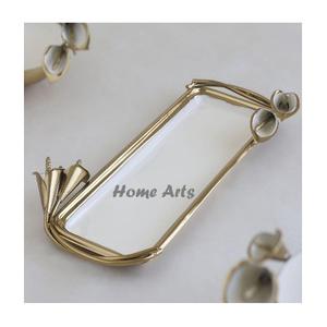 Plateau de service en marbre avec poignée en aluminium, qualité supérieure, couleur blanche, plateau à chocolats au meilleur prix - Product Image 3