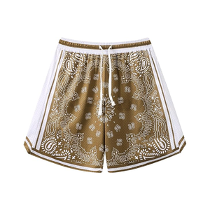 Logotipo de sublimación para hombres, transpirable, atlético, gimnasio, secado rápido, 100% poliéster, 5 pulgadas, ropa activa, pantalones cortos de malla personalizados, transpirables - Product Image 1