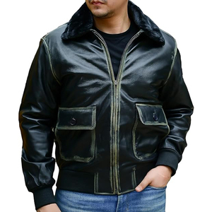 Best Price Comfortable Adjustable Mens Bomber Jacket Newest Stylish Mens Bomber Jacket Leather Jacket - Product Image 1