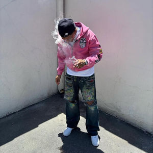 Pantalones de chándal de invierno de secado rápido con cremallera para hombre, ropa informal vintage personalizada de 100% algodón para hombre - Product Image 4