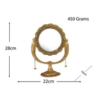 Miroir de Table en plaqué or Durable fait à la main, dernière conception, meilleure vente, petit 11 pouces pour cadeau de retour et décoration